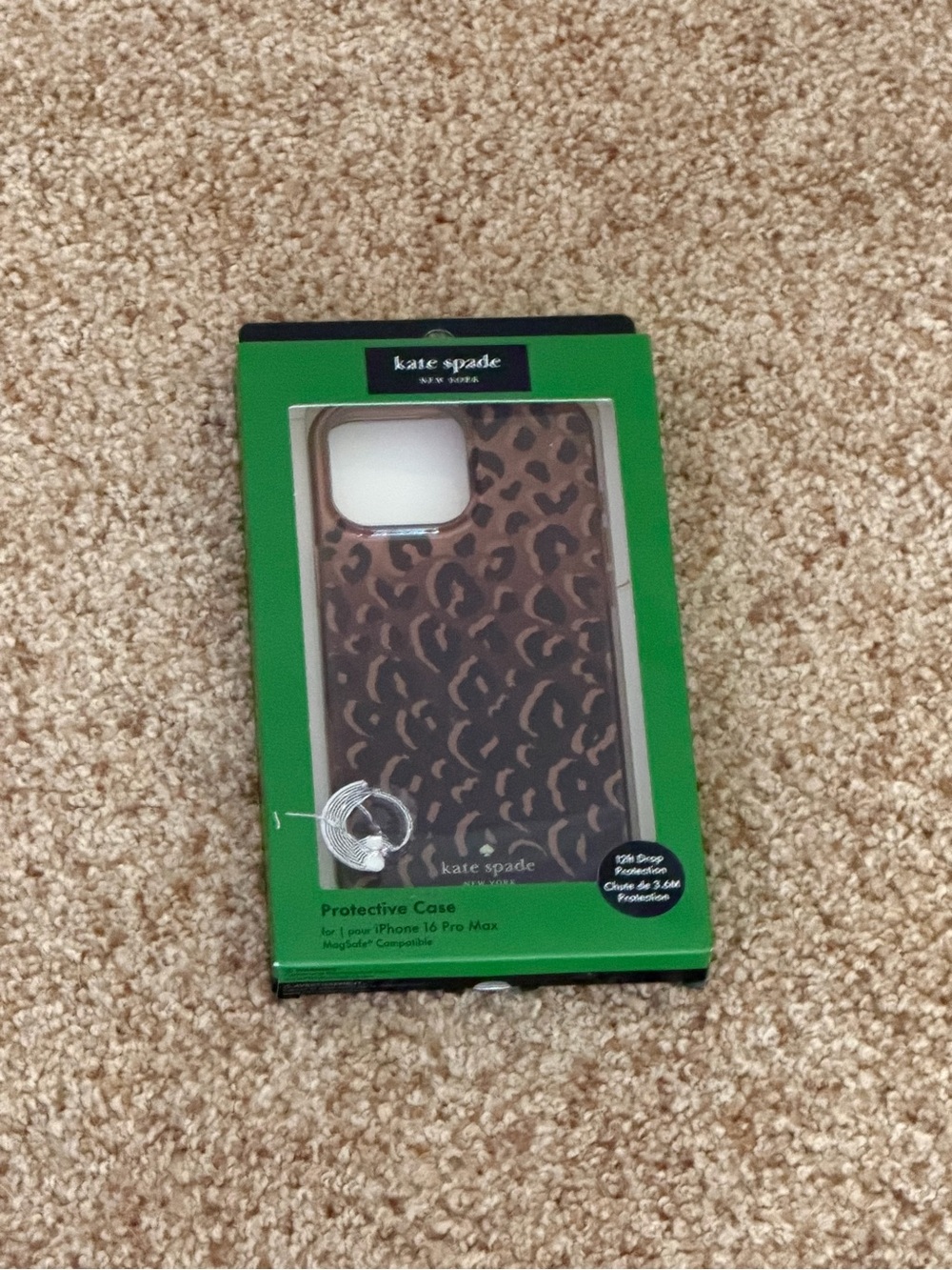 kate spade Brown Leopard Print Protective iPhone 16 pro max Case